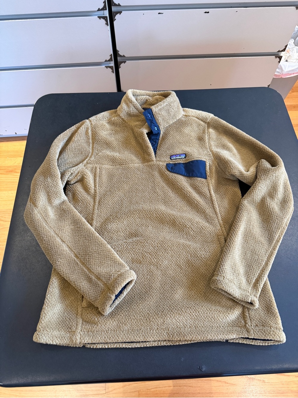 Patagonia re-tool Fleece Pullover Ladies Large Tan